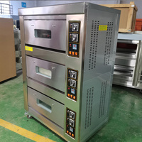 Four à pizza et à pain électrique et à gaz, 3 niveaux, 6 plateaux, pour boulangerie industrielle commerciale