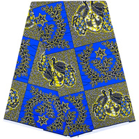Tissu à forte demande pour les nappes de rideaux avec impression de cire hollandaise de style africain et motifs géométriques uniques