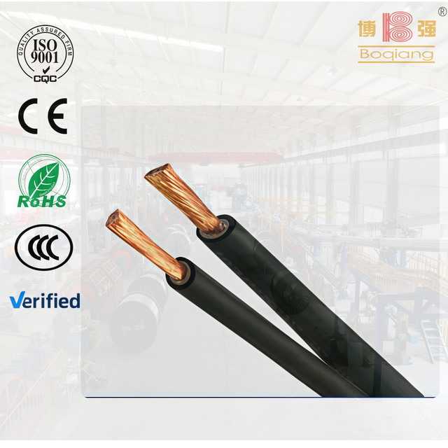 Boqiang Industrial Flexible Rubber Copper Low Voltage Welding Cable 240mm/120mm 4/0 2/0 1/0 3/0 CE for for Customizable
