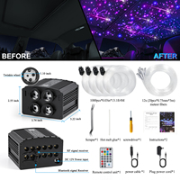 Kit de Plafonnier Étoilé de Voiture 1240pcs 32W, Éclairage à Fibres Optiques Effet Scintillant, Lumières RVB Ciel Étoilé Filantes pour Décoration de Toit de Voiture