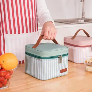 Bolsa isolada de almoço personalizada, eco, atacado, caixa de almoço, tamanho grande, refrigerador, sacola de sacola para mulheres