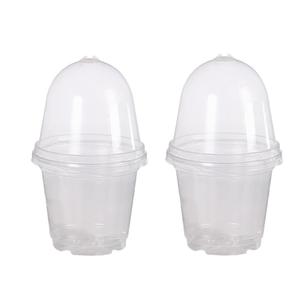 Pots de pépinière transparents en PET de 3,5, 4, 5 et 6 pouces, pots à graines de jardin, pots de pépinière avec dômes d'humidification - Product Image 6