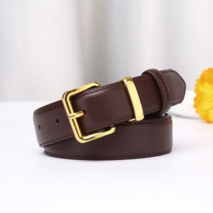 Venta al por mayor de cinturones de cuero genuino de moda para las mujeres de alta calidad casual jeans cinturón hilos de coser - Product Image 3