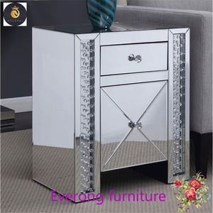 2019 nóng bán sang trọng hiện đại Tủ <span class=keywords><strong>3</strong></span> ngăn kéo kim cương Đè Bẹp gương đầu giường Bàn Cạnh Giường ngủ - Product Image 3