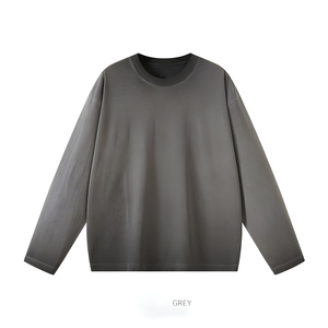 เสื้อสเวตเชิ้ตแขนยาวสีเทาฟอกแบบวินเทจสำหรับผู้หญิง สไตล์ลำลอง ขายส่งจากสหรัฐอเมริกา สหราชอาณาจักร ยุโรป เหมาะสำหรับร้านบูติก - Product Image 1