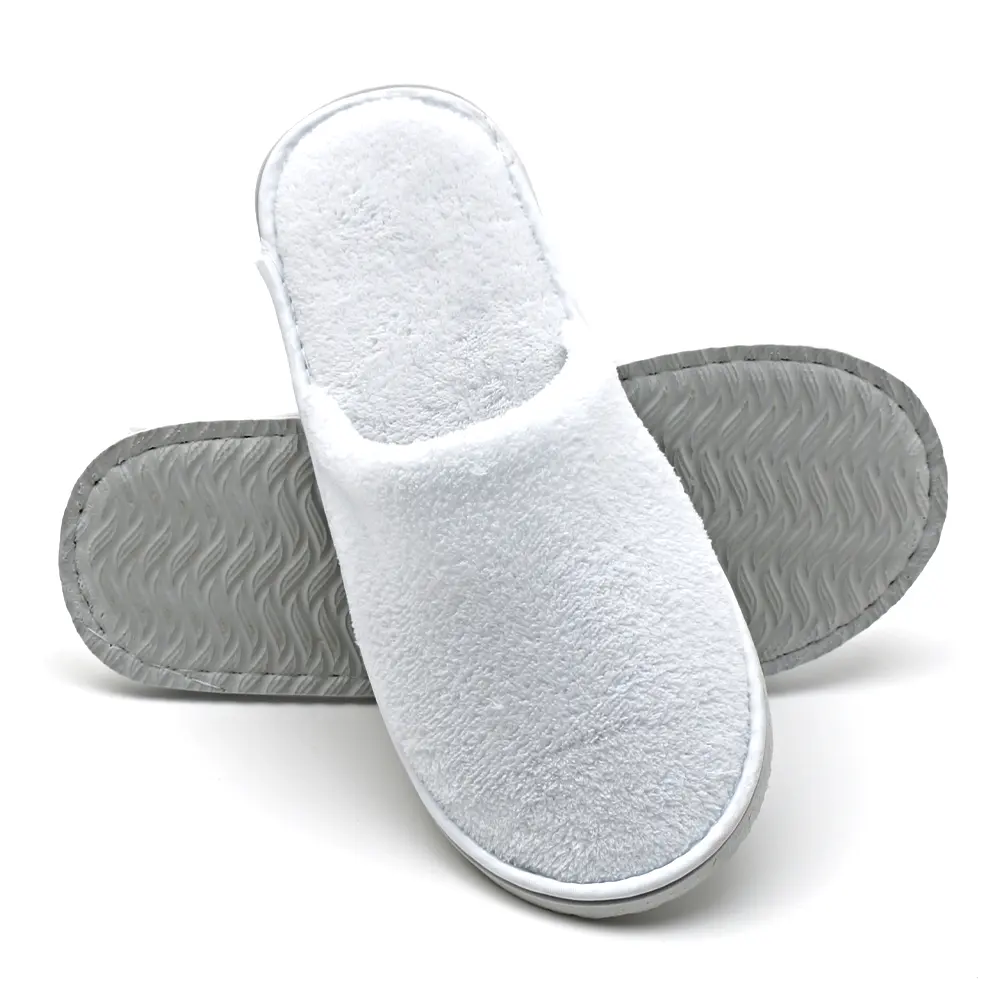 OEM Custom Logo Luxus Slipper Hotels Günstige White Open Toe Wasch bare Hotel Einweg Hausschuhe