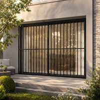 Grille de sécurité coulissante verticale en alliage d'aluminium, grille de protection extérieure anti-effraction et anti-escalade pour porte de patio