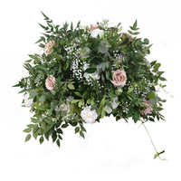 Nouvelle Boule de Fleurs Artificielles Vertes et Roses Marron pour Décoration de Table de Mariage, Arrangements Floraux, Vases Décoratifs