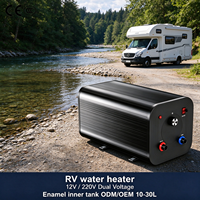 Chauffe-eau 10L pour camping-car à double alimentation CC/CA avec réservoir émaillé 1600W et affichage numérique pour bateau, cabine - Usine ODM