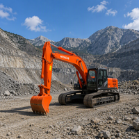 Excavatrice sur chenilles Hitachi ZX240 d'occasion, 24 tonnes, avec godet de 1 m, matériel japonais ZX120 ZX240 ZX250 ZX360, faible nombre d'heures de travail