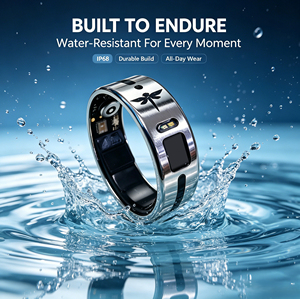 Anillo Inteligente para Monitoreo de Actividad Física |   Grabadora de Voz con IA y Transcripción, de Acero Inoxidable Sólido IP68, con Aplicación para iOS y Android, Ideal para Entrevistas Empresariales - Product Image 5