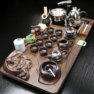 Bandeja De Chá De Madeira Tradicional Chinesa De Venda Quente Com Todos Os Panelas De Chá e Copos De Água Automática Recarga Kongfu Mesa De Chá - Product Image 5