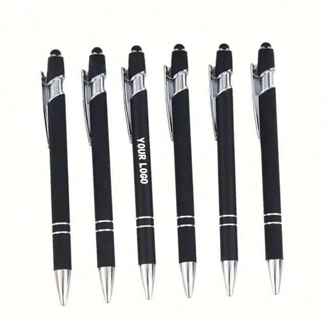 Promo Business Logo Printed Customizable Pens High Quality Aluminum Metal Ballpoint Luxury Pen Custom Promotional Gifts