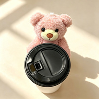Peluche Ours Mignon Miniature de Haute Qualité, Jouets en Peluche Panda pour Décoration de Pailles de Tasses à Café et Vêtements