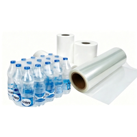 Emballage en plastique imperméable de haute qualité avec logo personnalisé, film rétractable en PE, film plastique pour l'emballage d'eau minérale