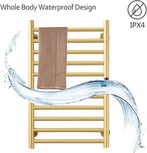 Sèche-serviettes électrique <span class=keywords><strong>mural</strong></span>, <span class=keywords><strong>radiateur</strong></span> chauffant pour serviettes, idéal pour les articles sanitaires - Product Image 4