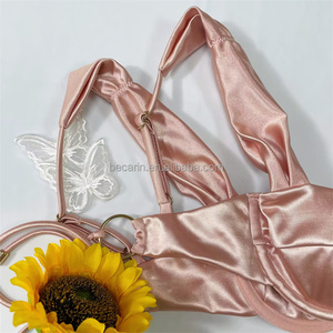 Hete Meisjes Sexy Veters Badmode Dames Twee Stukken Hoge Taille Uitgesneden String Badpak Bikini Vrouwen Custom String Bikini2025 - Product Image 3