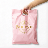 Sacs en plastique LDPE personnalisés réutilisables avec poignée découpée et impression sérigraphique pour les achats professionnels, fabriqués en Chine