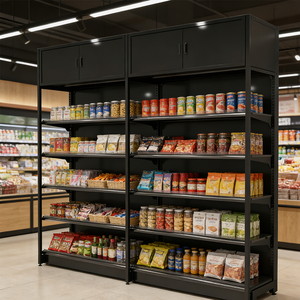 Scaffalature in Filo Metallico a Doppio Lato in Acciaio Laminato a Freddo Versatili per Tutti i Formati Commerciali, Ripiani Regolabili per Supermercati, Impermeabili - Product Image 1