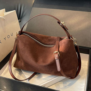 Bolso de Hombro de Mujer, Personalizable con Logotipo, Duradero y Moderno, de Cuero PU y Gamuza, con Cierre, Diseño Esmerilado y Forma de Almohada - Product Image 6