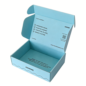 Boîte d'emballage recyclé auto-scellant avec logo imprimé personnalisé <span class=keywords><strong>e</strong></span>-commerce carton postal ondulé <span class=keywords><strong>E</strong></span> flûte pour vêtement cosmétique - Product Image 1