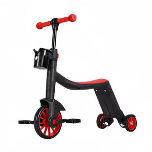 Trottinette multifonctionnelle 3-en-1 pour garçons et filles de 2 à 6 ans, jouet d'extérieur à trois roues en plastique durable - Product Image 1