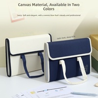Organisateur de dossiers extensible en toile A4, porte-documents pour étudiants à 13 poches, sac de rangement de bureau de grande capacité