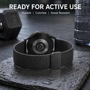 Bracelet de montre connecté<span class=keywords><strong>e</strong></span> pour Samsung <span class=keywords><strong>Huawei</strong></span> 20mm 22mm en acier inoxydable maille milanaise avec fermoir magnétique à libération rapide, bracelet sport quotidien - Product Image 6