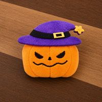Décorations d'Halloween : Mini citrouille, fantôme, chauve-souris, sorcière – Pendentif en peluche douce, porte-clés pour fête de la Toussaint