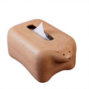 Boîte à mouchoirs en bois d'acacia faite à la main, design nordique, fabriquée à partir de matériaux naturels, fabriquée au Vietnam - Product Image 1