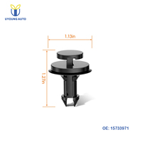 Clips de fixation de pare-chocs avant et arrière en nylon adaptés à Chevrolet GMC 4WD 15733971 avec trou de 9 mm