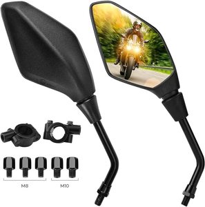 Espejo Retrovisor Universal para Motocicleta de 7/8 Pulgadas (22 mm), Espejo Lateral Trasero con Marca <span class=keywords><strong>E</strong></span> y Perno Roscado M8/<span class=keywords><strong>M10</strong></span> - Product Image 1