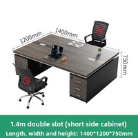 Ensemble de bureaux LBZ-165X pour deux personnes, design moderne et minimaliste, avec armoire de rangement et structure cloisonnée, idéal pour les managers.