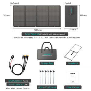 Panneaux solaires photovoltaïques Sorein 200w 400 Watts avec batterie et pour la maison, panneaux solaires flexibles 200w - Product Image 6