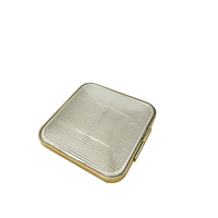 Palette de fard à joues compacte de luxe personnalisée en argent et or 7G, avec couvercle rabattable, emballage portable