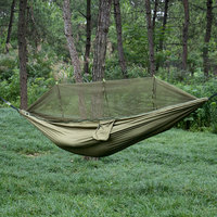 Vente de gros, hamac double léger et confortable pour camping, lit suspendu avec moustiquaire, chaise pivotante