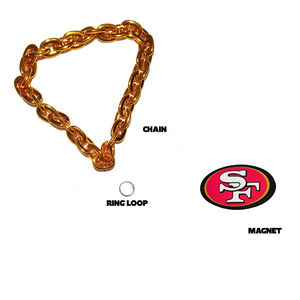 Bán Buôn/Tùy Chỉnh Đội Logo San Francisco 49ers Fan Chain 10 Inch 3D Bọt Mặt Dây Chuyền Vòng Cổ - Product Image 4
