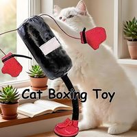 Jouet de boxe pour chat d'exercice interactif de luxe pour animaux de compagnie en polyester rouge d'usine en gros pour chat