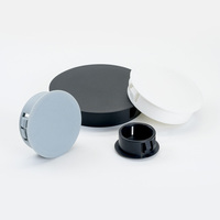 Bouchon d'obturateur en nylon PA66, capuchon d'extrémité en plastique, bouton de verrouillage, couvercle de panneau blanc, noir, gris