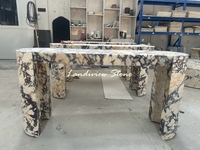 LANDIVIEW Meubles de luxe en marbre Console personnalisée Veneta Calacatta pour alto