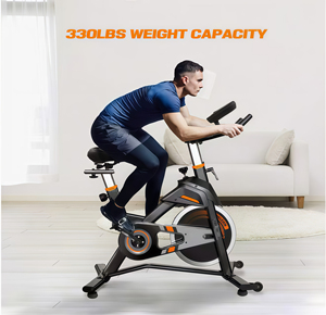 Vélo de spinning commercial avec frein en feutre de laine, écran LCD, pour cardio-training et <span class=keywords><strong>musculation</strong></span> - Product Image 5