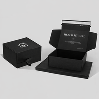 Boîte d'emballage en carton ondulé personnalisée avec logo, écologique, avec bande de déchirement et fermeture éclair, pour l'expédition de produits de beauté et de vêtements