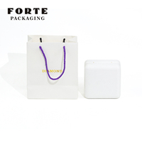 Boîte à bijoux en microfibre FORTE, nouveau design, coins arrondis, logo personnalisé, style tendance pour emballage cadeau