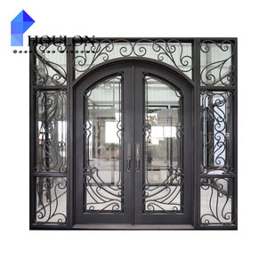 Magnifique Porte d'Entrée en Fer Forgé à Motifs Sculptés pour Façades <span class=keywords><strong>de</strong></span> Maisons Élégantes - Product Image 6