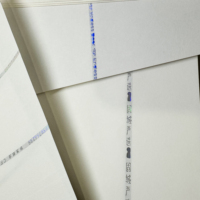 Chaofa Papier à fil de sécurité UV personnalisé, filé à la fibre, pour étiquettes de marque, étiquettes inviolables, emballages sécurisés et factures