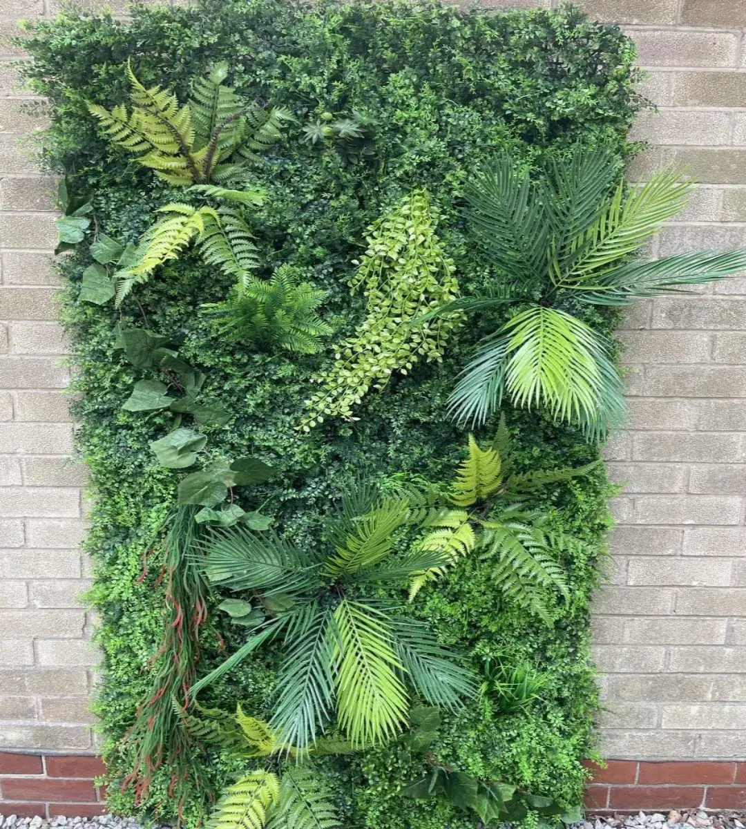 Jardin Buis Haie artificielle végétale mur de jardin vivant Feuillage vert Panneau de plantes Herbe pour mur extérieur fausses plantes murales