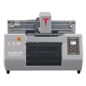 Cheapest UV Printer A3 Size 3050 Multifunction CMYK W UV Flatbed Printer For Wood, Metal, Ceramic, Canvas, Acrylic Flat Items