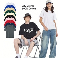 T-shirt Oversize en Coton 220 GSM à Manches Courtes pour Jeunes, Uniforme Scolaire, Streetwear, Personnalisable avec Logo, Vente en Gros