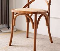 Chaise de salle à manger en rotin à dossier en X, design classique antique, très vendue, pour banquets et mariages