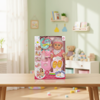 Ensemble de jeu d'alimentation KSF, poupée réaliste de 14 pouces en ABS, corps entier, fonction d'urination sonore, jouet pour enfants de 2 à 4 ans